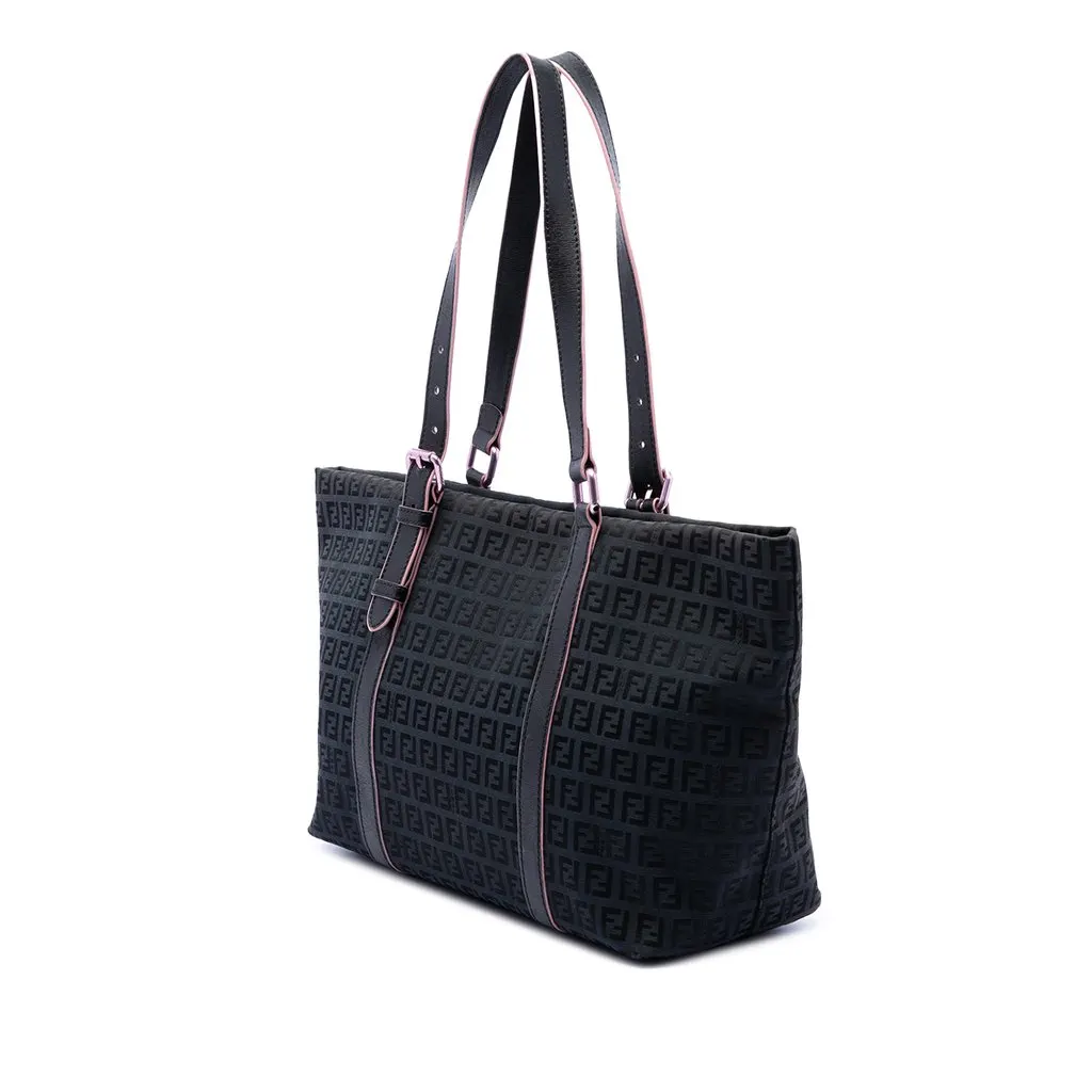 Fendi Zucchino Canvas Superstar Tote Black Very good - Back View