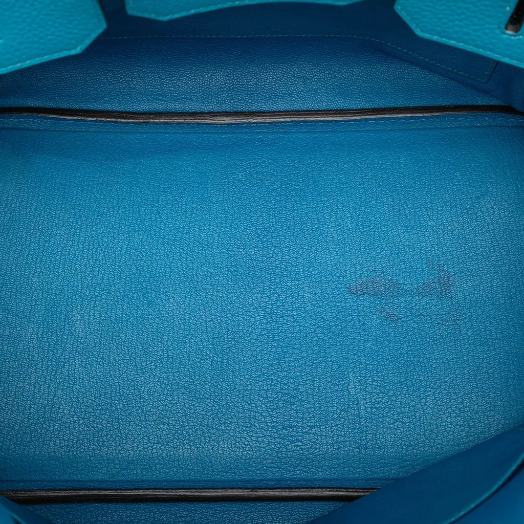 Hermès Clemence Verso Birkin Retourne 35 Blue Leather Very good - Model View