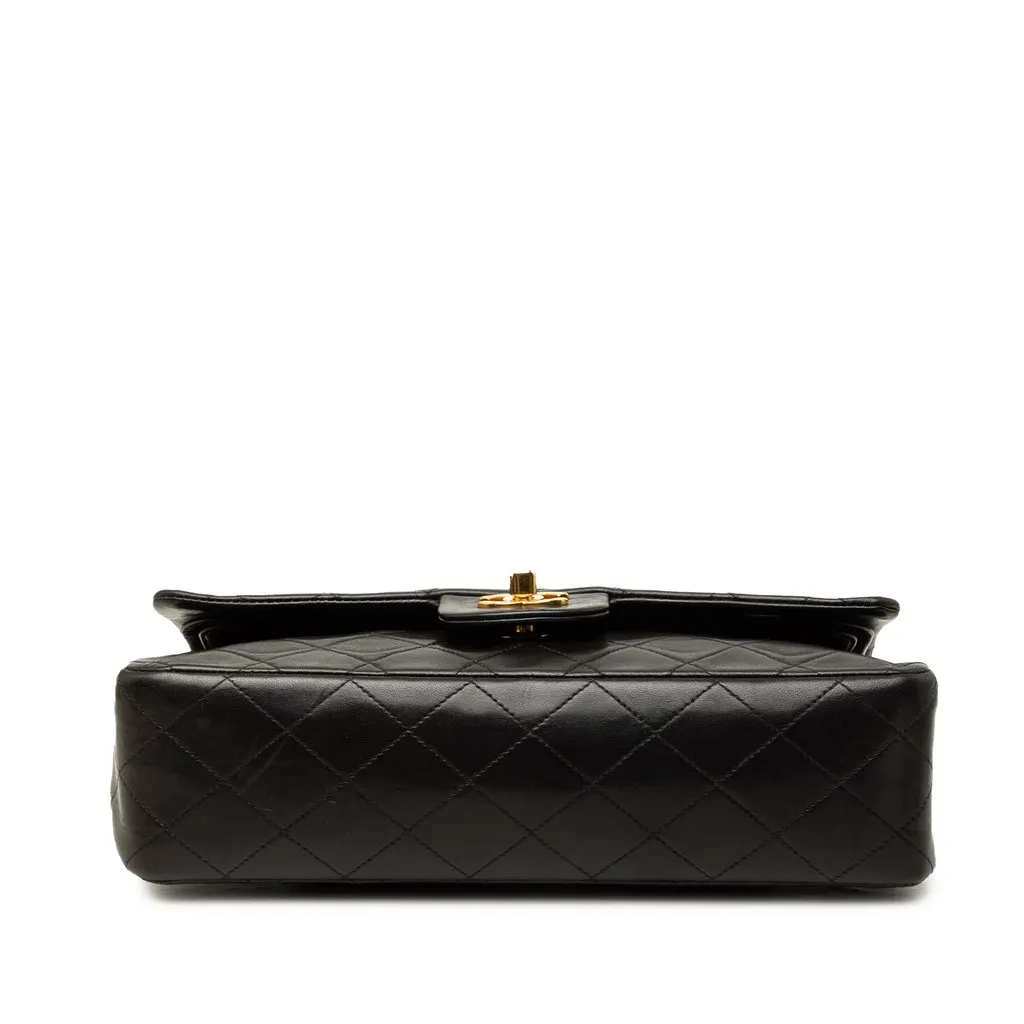 Chanel Medium Classic Lambskin Double Flap Black Leather Very good - Inside View