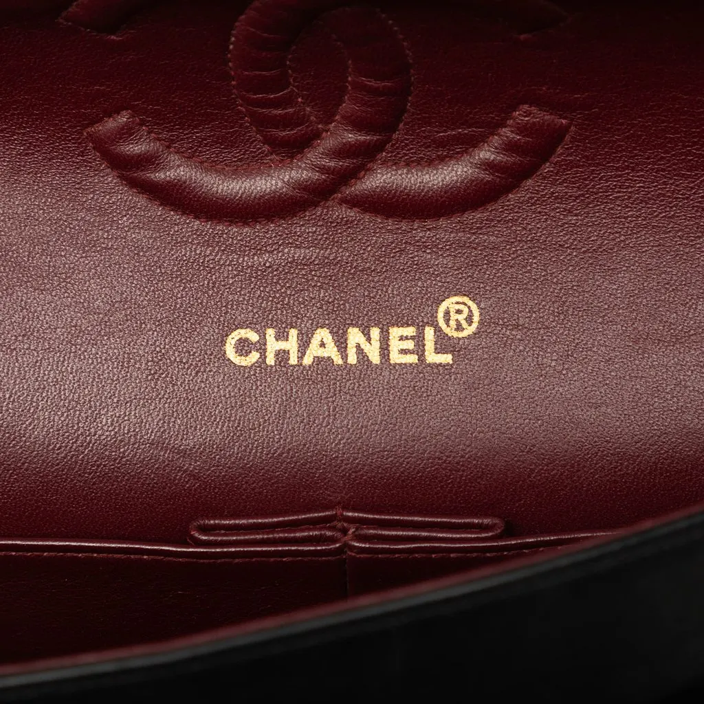 Chanel Medium Classic Lambskin Double Flap Black Leather Very good - Box View