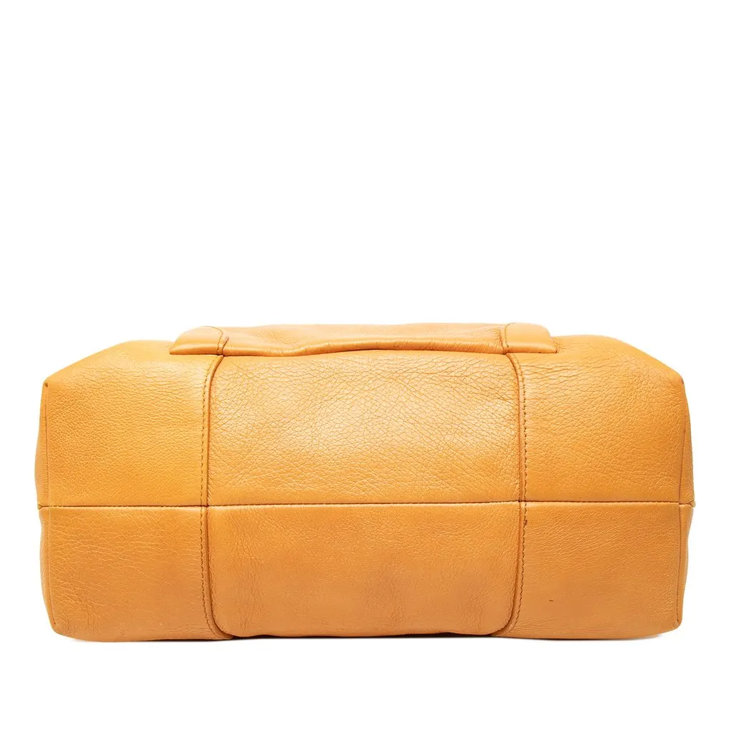 Celine Leather Boogie Pocket Handbag Yellow Leather Good - Inside View