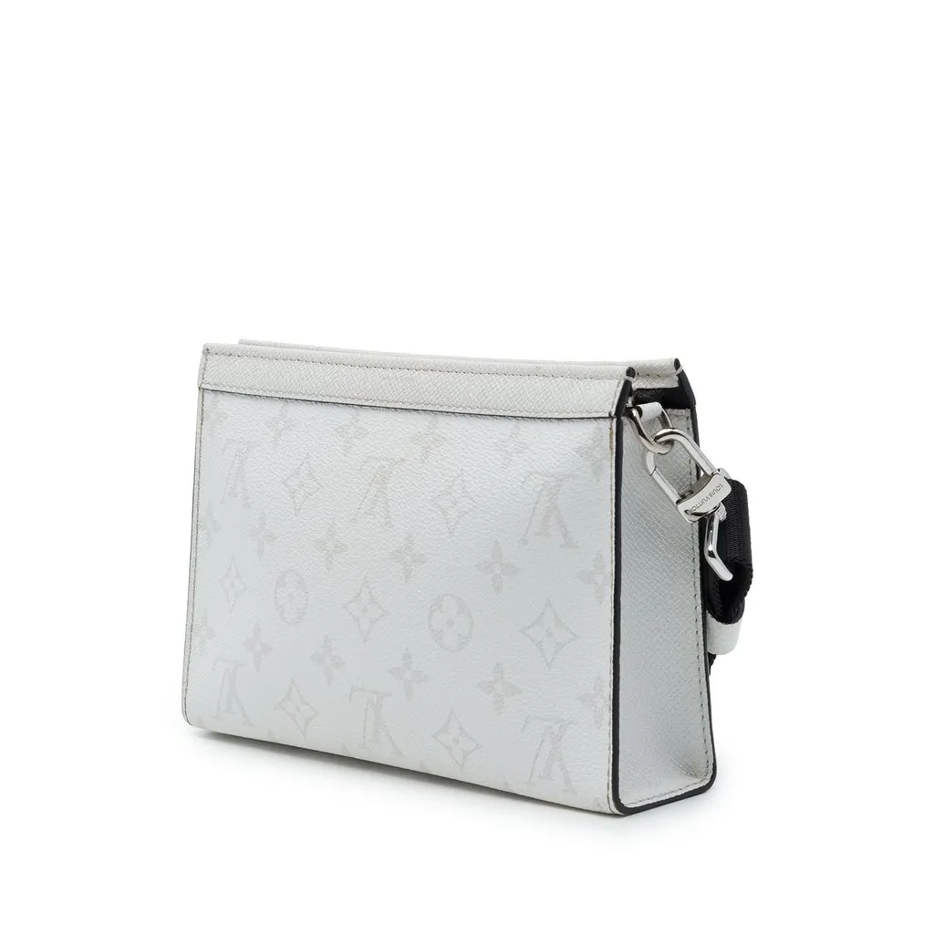 Louis Vuitton Monogram Taigarama Gaston Wearable Wallet White Leather Very good - Back View