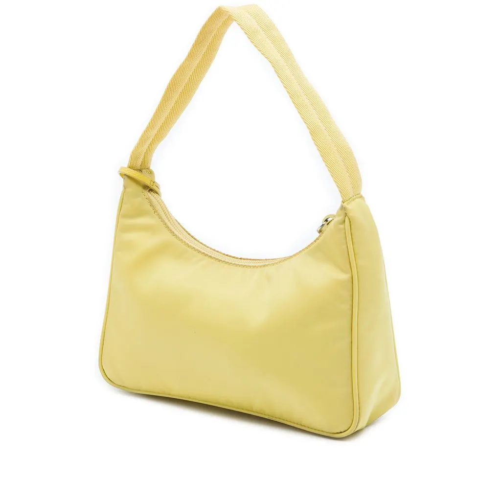Prada Mini Tessuto Re Edition 2000 Shoulder Bag Yellow Polyamide Very good - Back View