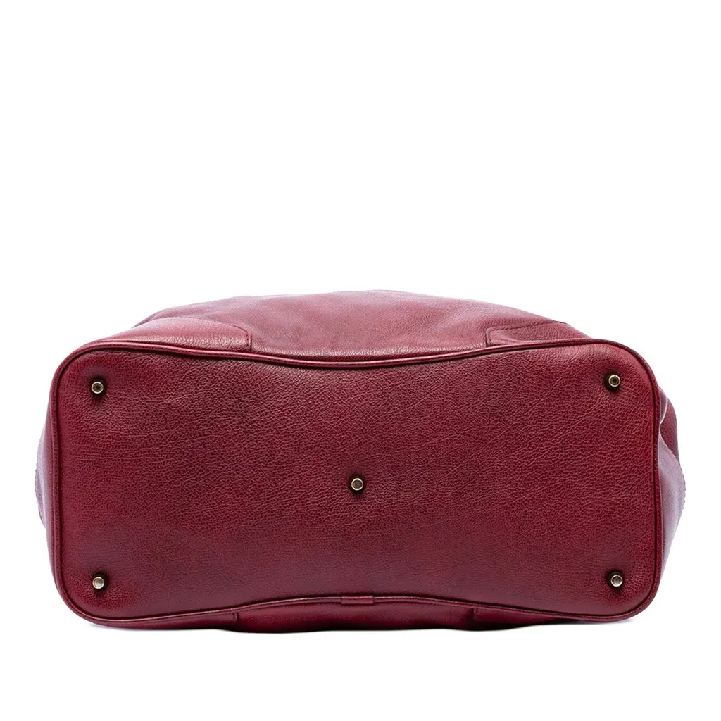Burberry Leather Bartow Satchel Red Leather Very good - Inside View