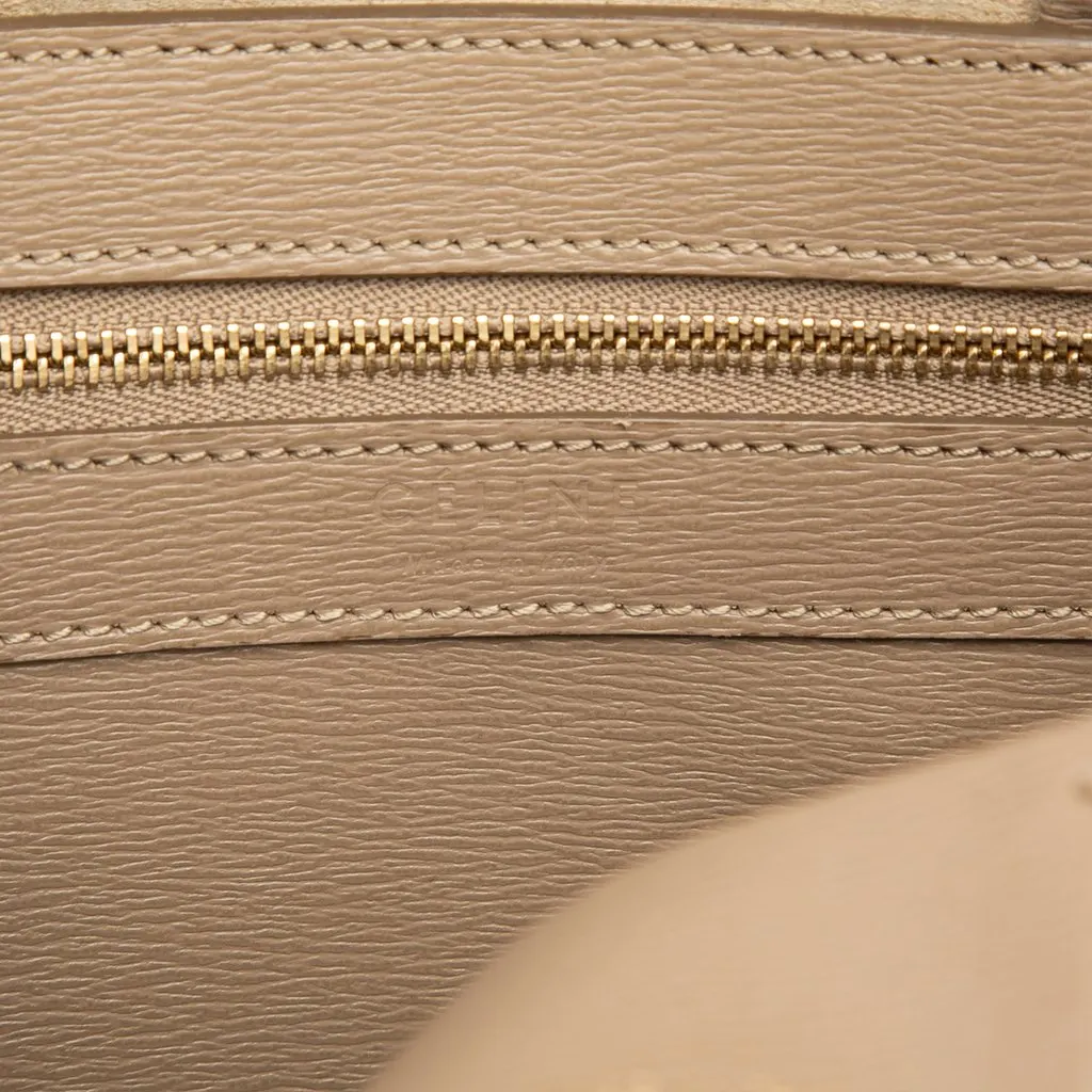 Celine Small Grained Calfskin Vertical Cabas Tote Brown Leather Good - Box View