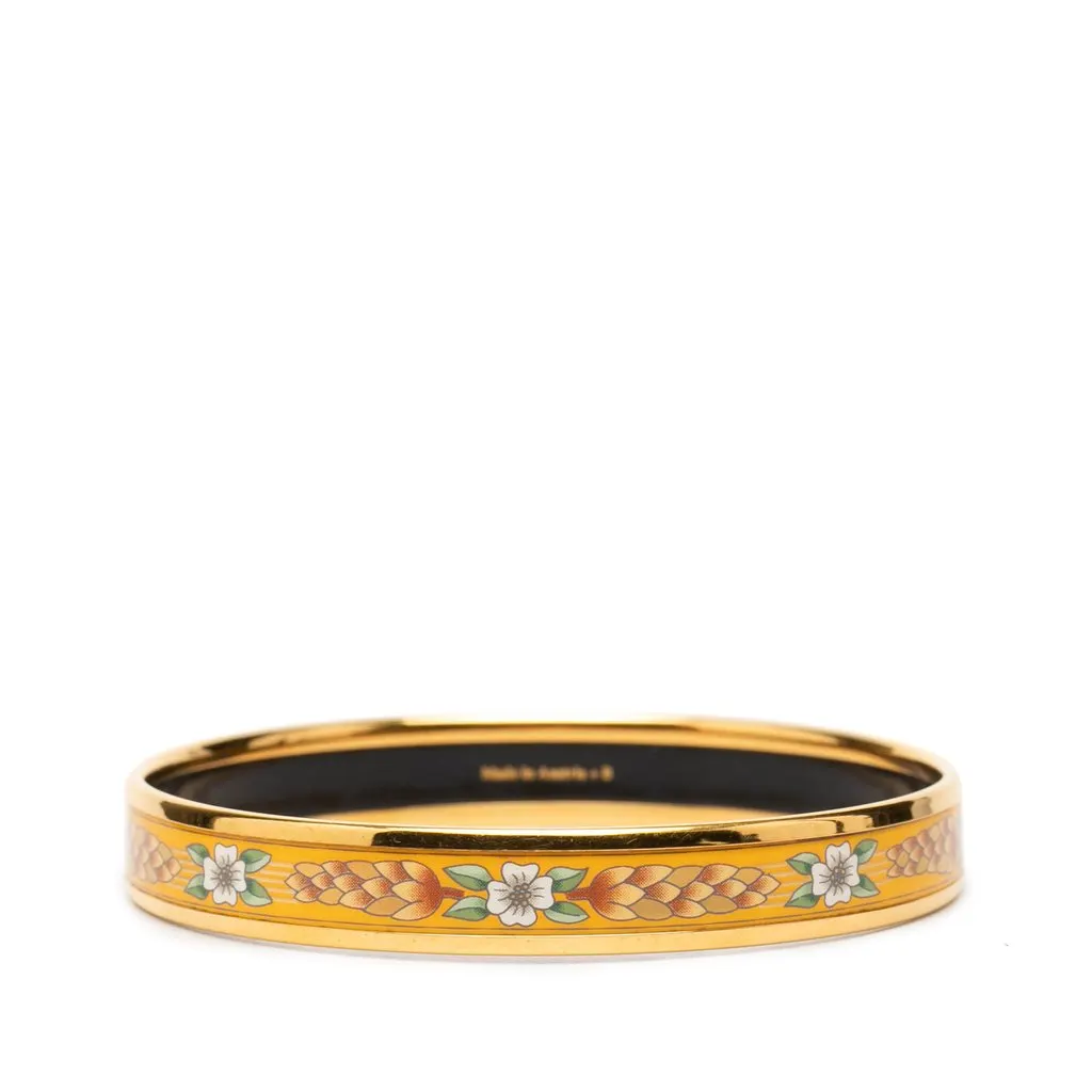 Hermès Narrow Wild Flower Enamel Bangle 65 MultiColor Very good - Inside View
