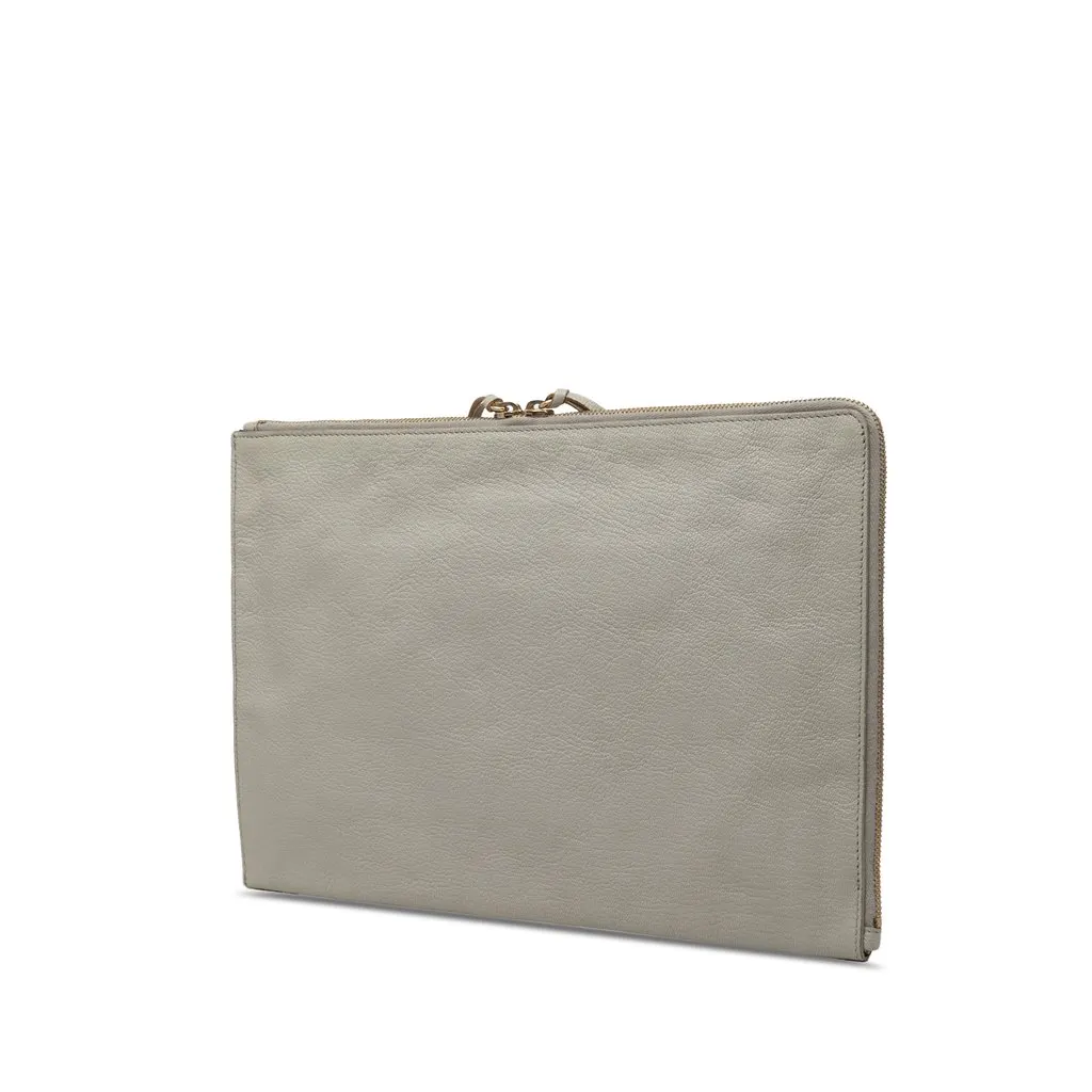 Balenciaga Goatskin Motocross Classic Metallic Edge Clutch MultiColor Leather Very good - Back View