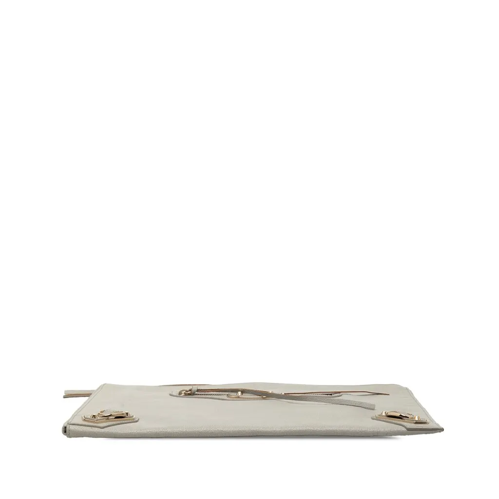 Balenciaga Goatskin Motocross Classic Metallic Edge Clutch MultiColor Leather Very good - Inside View