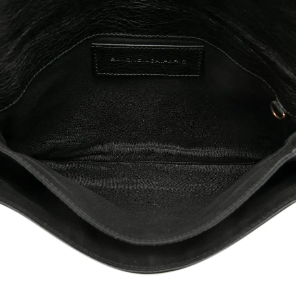 Balenciaga Lambskin Motocross Giant 21 Envelope Clutch Black Leather Very good - Model View