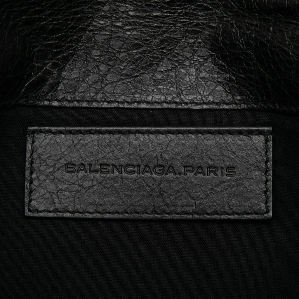 Balenciaga Lambskin Motocross Giant 21 Envelope Clutch Black Leather Very good - Box View