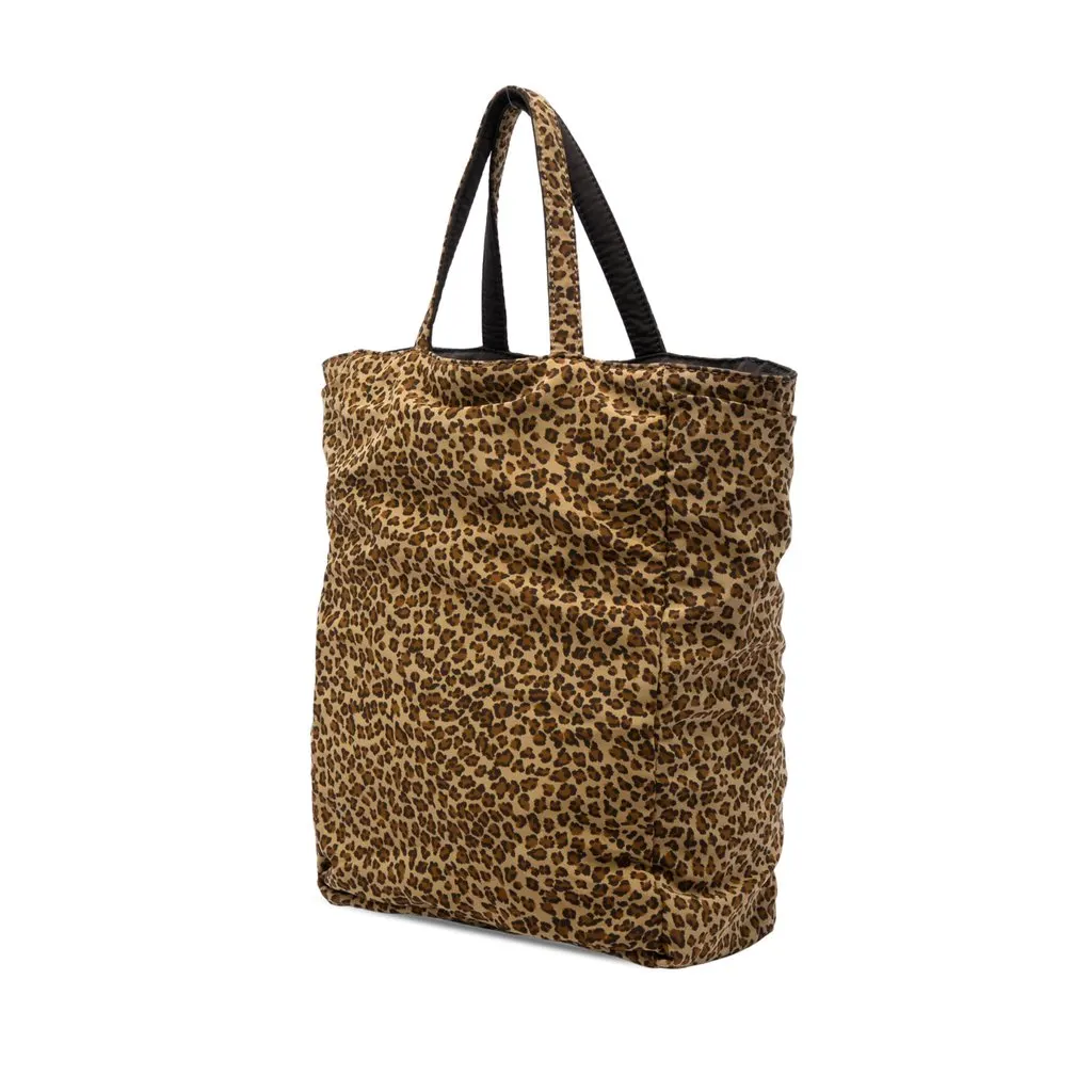 Bottega Veneta Nylon Reversible Leopard Print Tote Brown Polyamide Very good - Back View