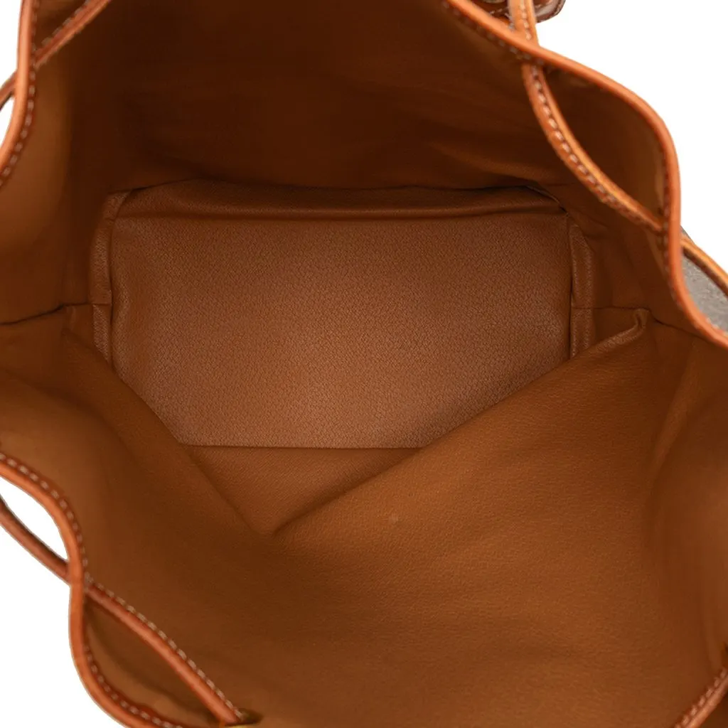 Celine Macadam Coated Canvas Drawstring Bucket Bag Brown Very good - Model View