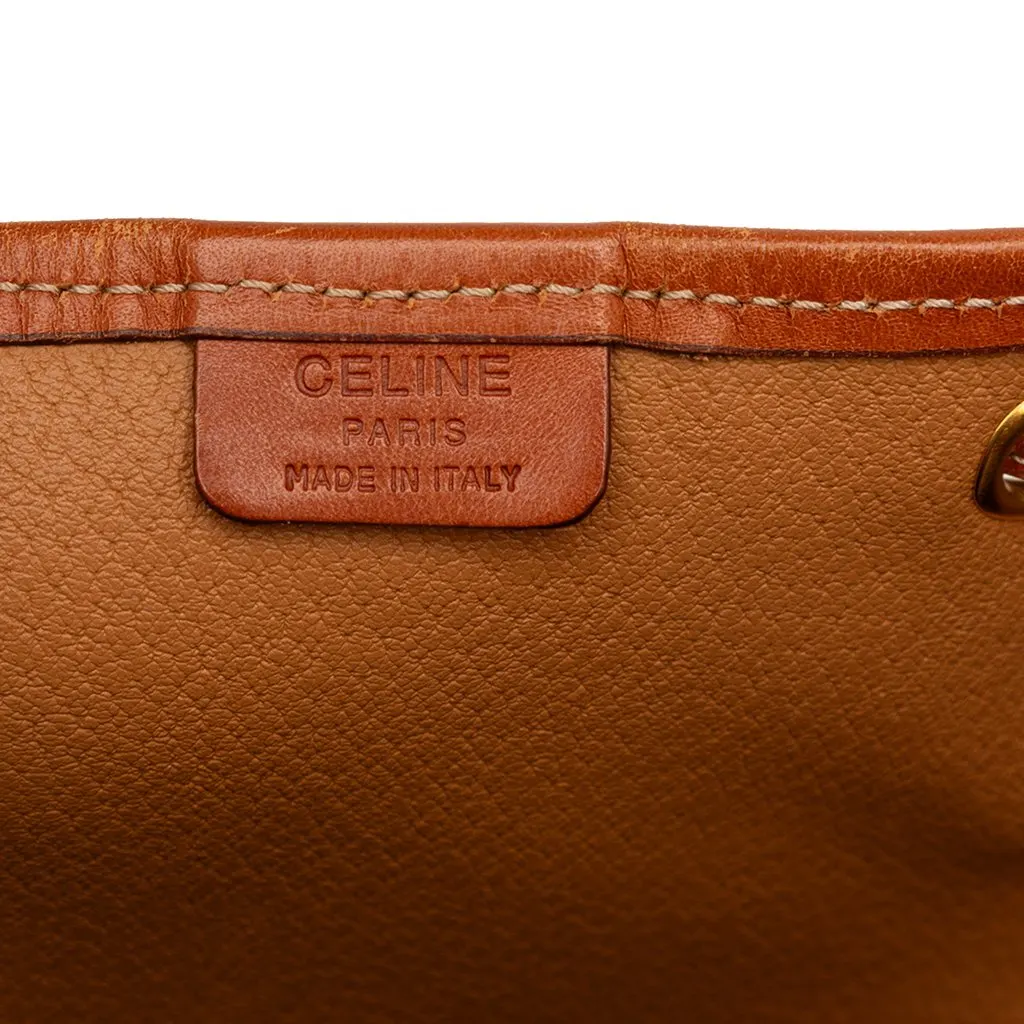 Celine Macadam Coated Canvas Drawstring Bucket Bag Brown Very good - Box View