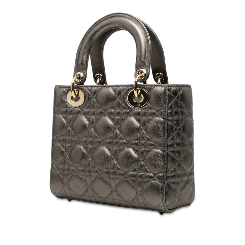 Dior Small Metallic Lambskin Cannage My ABCDior Lady Dior MultiColor Leather Very good - Back View