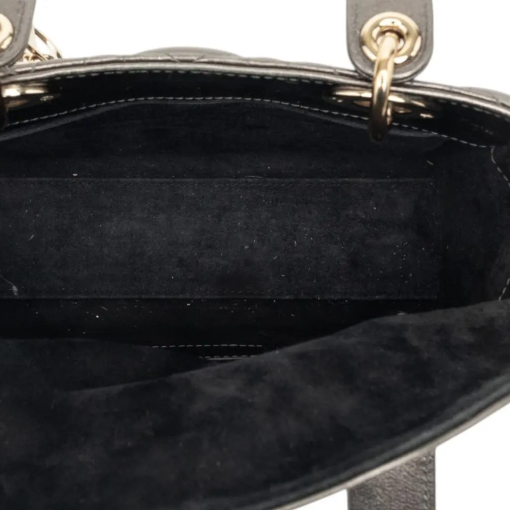 Dior Small Metallic Lambskin Cannage My ABCDior Lady Dior MultiColor Leather Very good - Model View