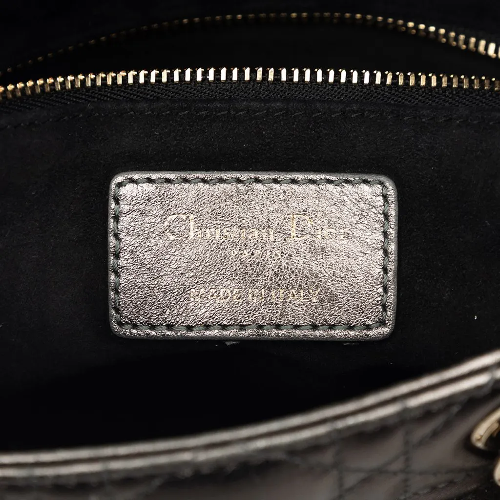 Dior Small Metallic Lambskin Cannage My ABCDior Lady Dior MultiColor Leather Very good - Box View