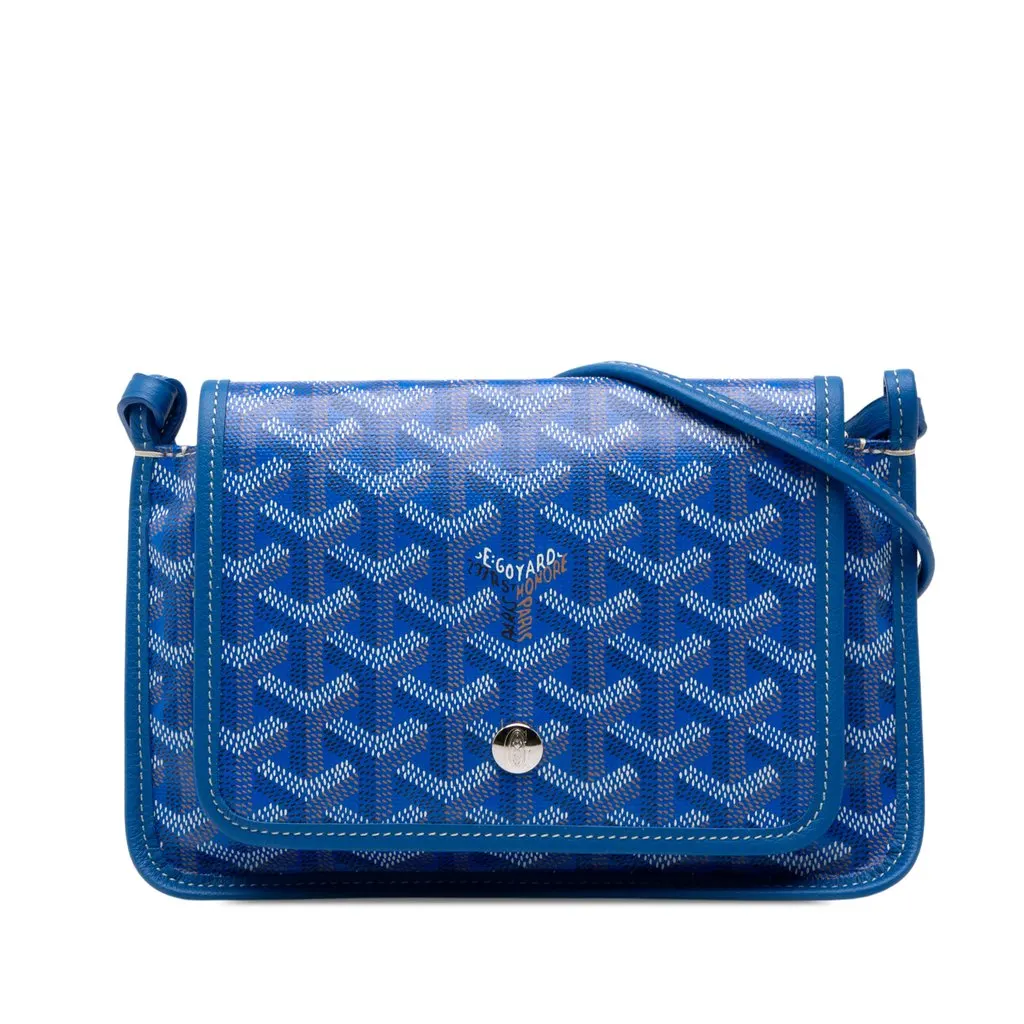 Goyard Goyardine Plumet Pocket Wallet Blue Canvas Very good - Front View