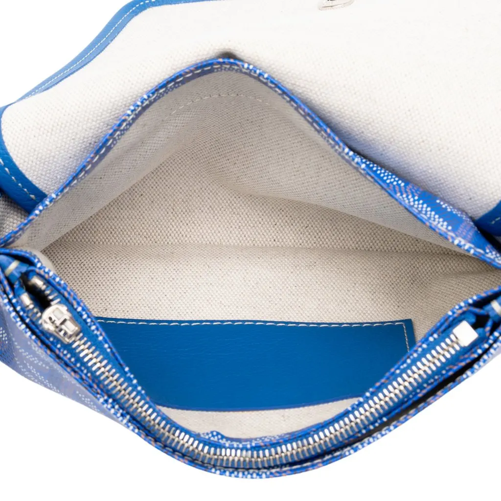 Goyard Goyardine Plumet Pocket Wallet Blue Canvas Very good - Model View