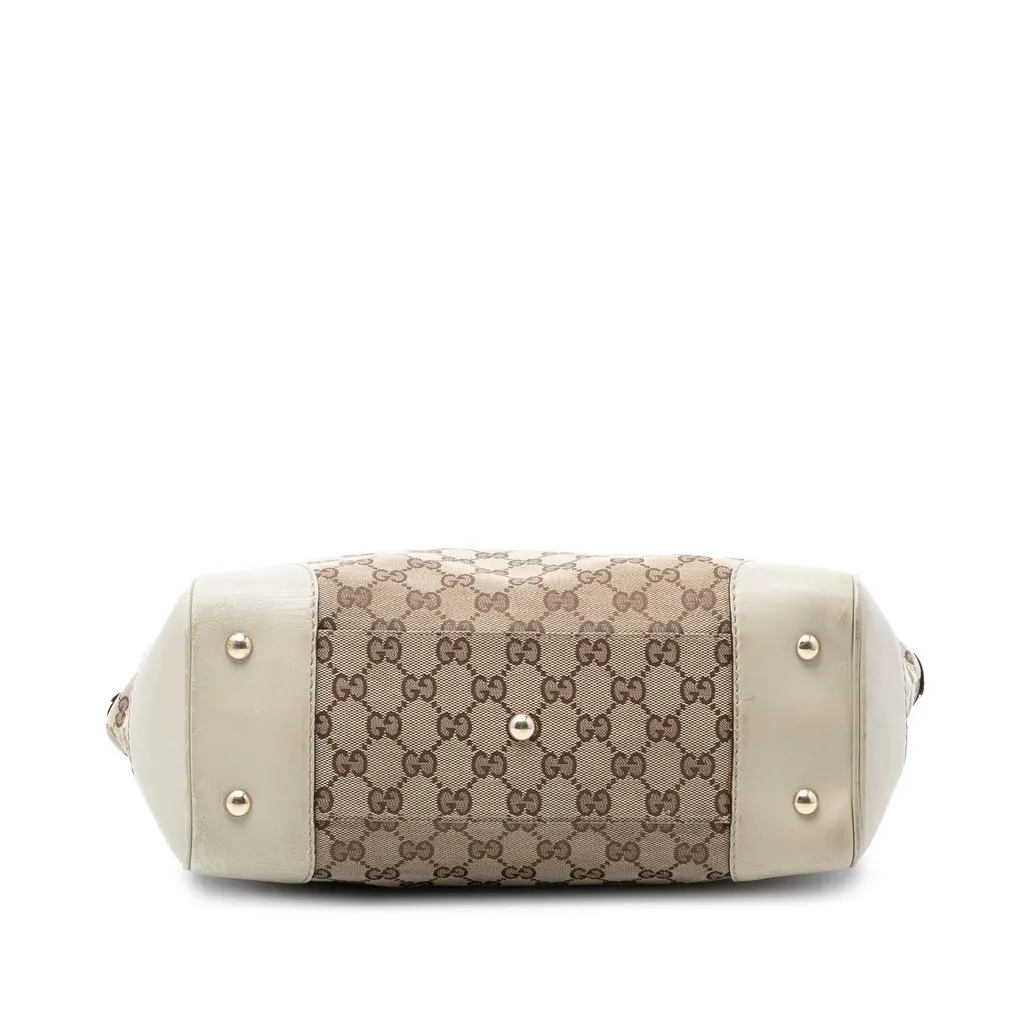 Gucci GG Canvas Web Mayfair Tote Beige Very good - Inside View