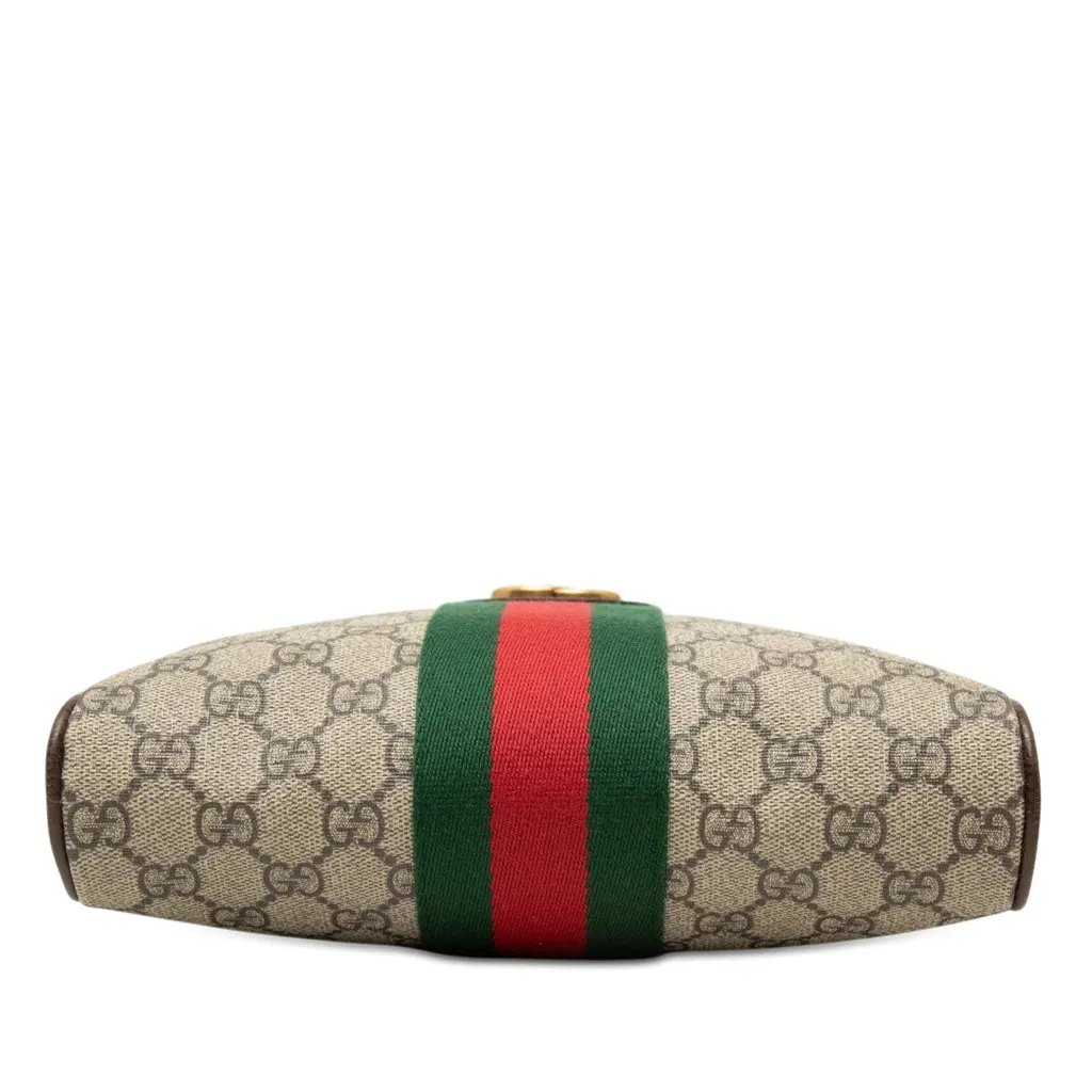 Gucci Small GG Supreme Web Ophidia Messenger Bag Beige Very good - Inside View
