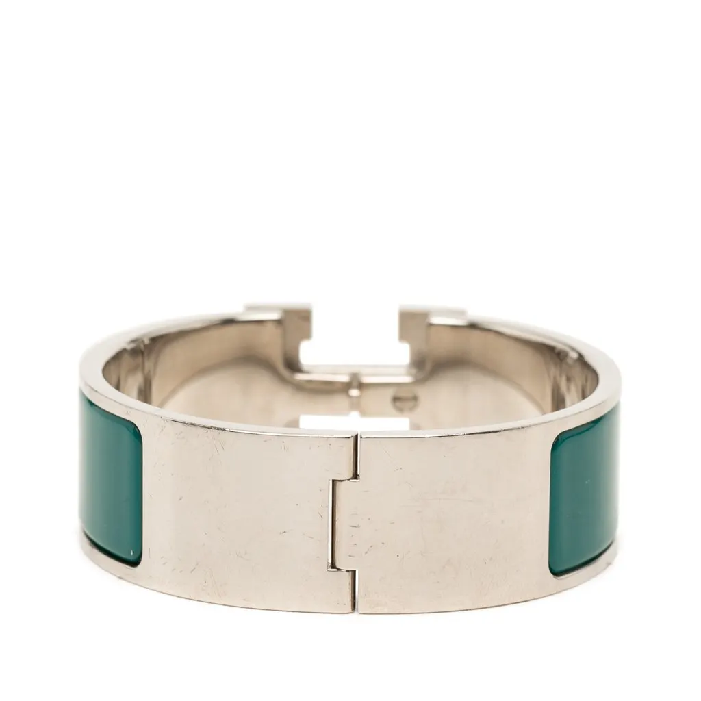 Hermès Wide Enamel Clic Clac H Bracelet PM Green Very good - Inside View