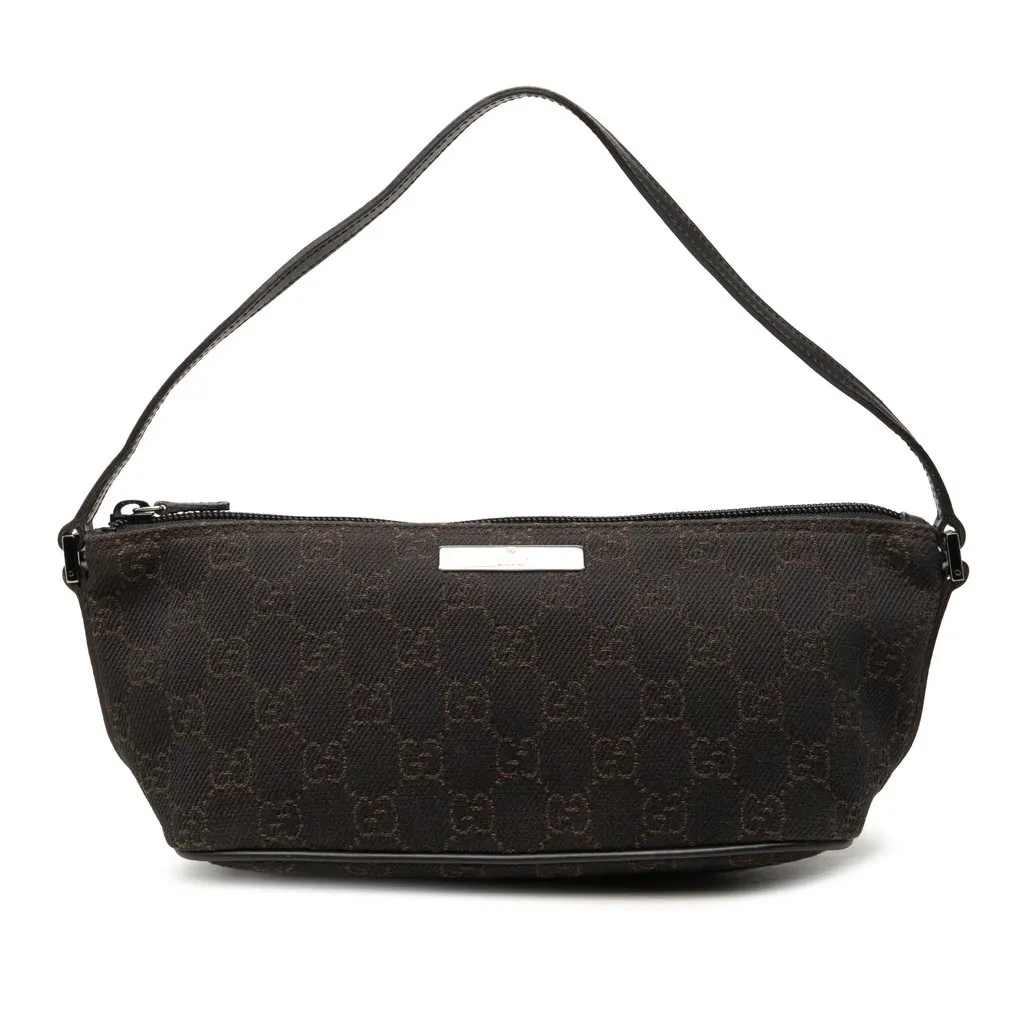 Gucci GG Denim Boat Brown Denim Good - Front View