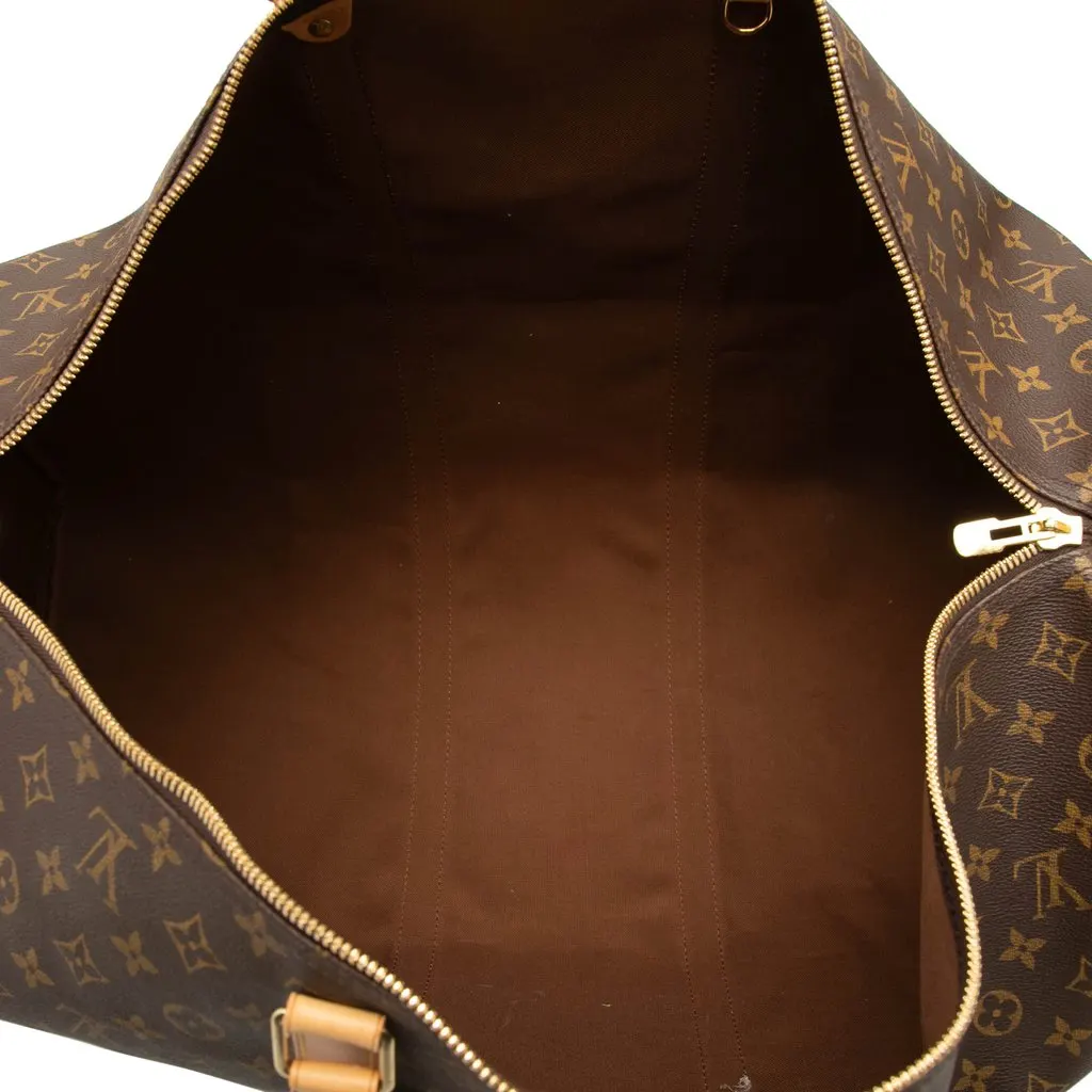 Louis Vuitton Monogram Keepall 60 Brown Very good - Model View