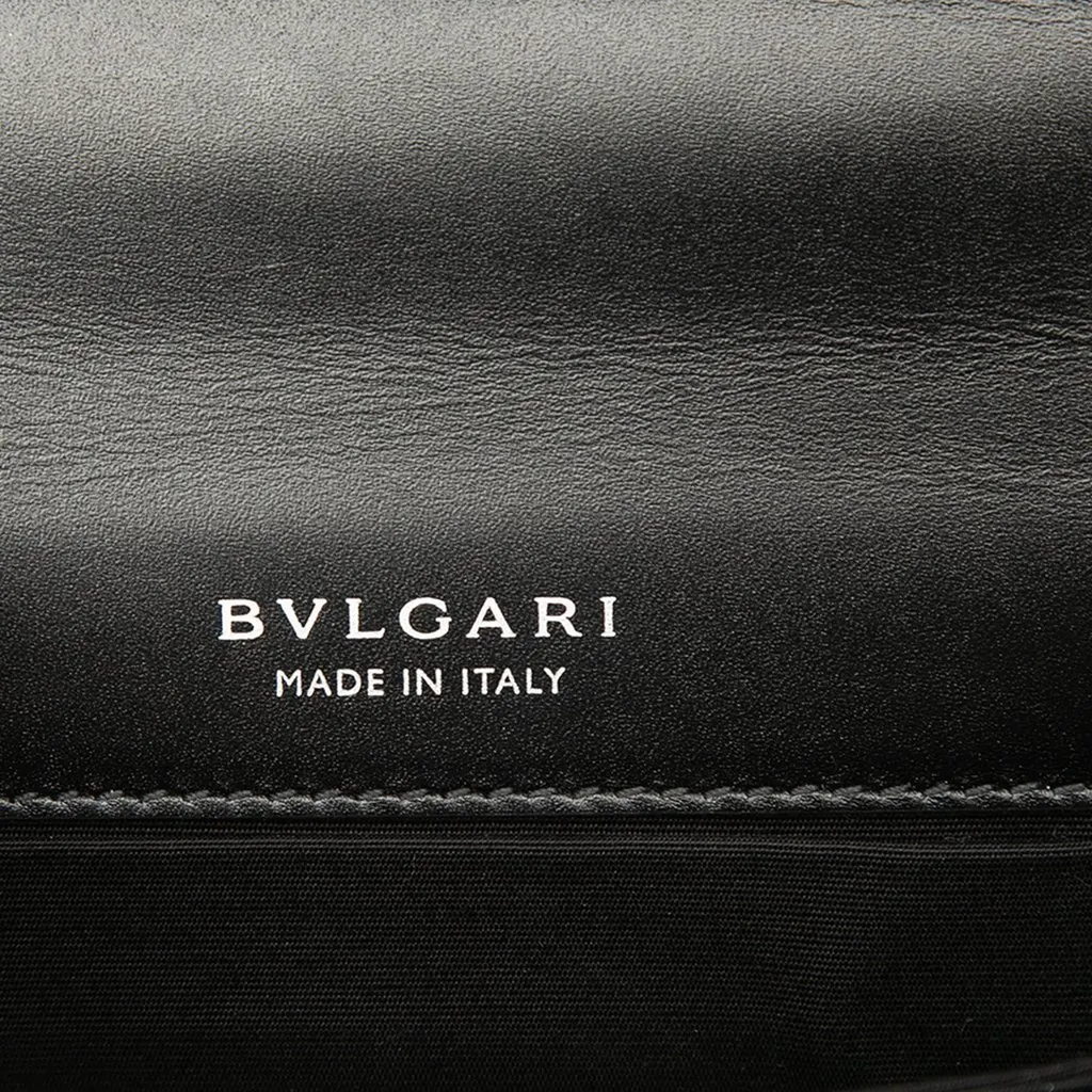 Bulgari Small Patent Serpenti Forever Top Handle Satchel Green Leather Very good - Box View