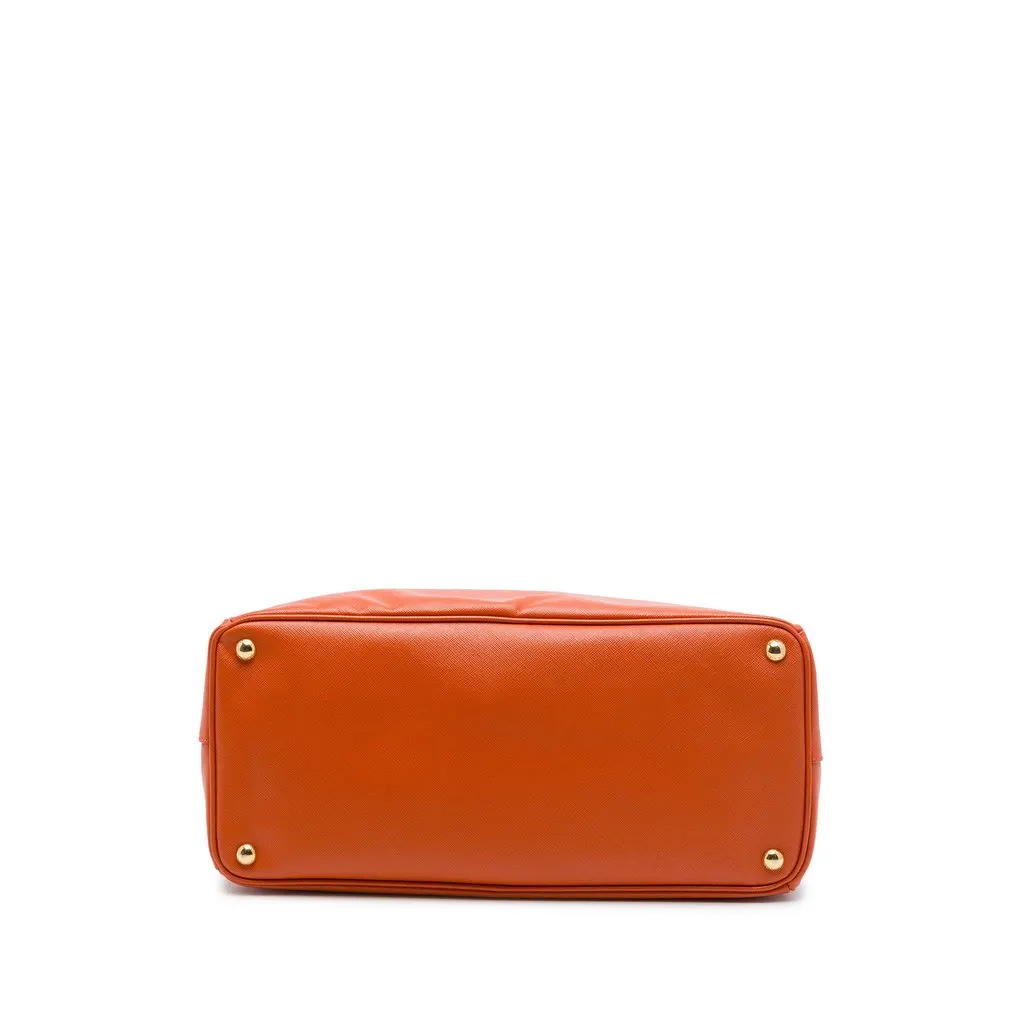 Prada Large Saffiano Lux Galleria Tote Orange Leather Very good - Inside View
