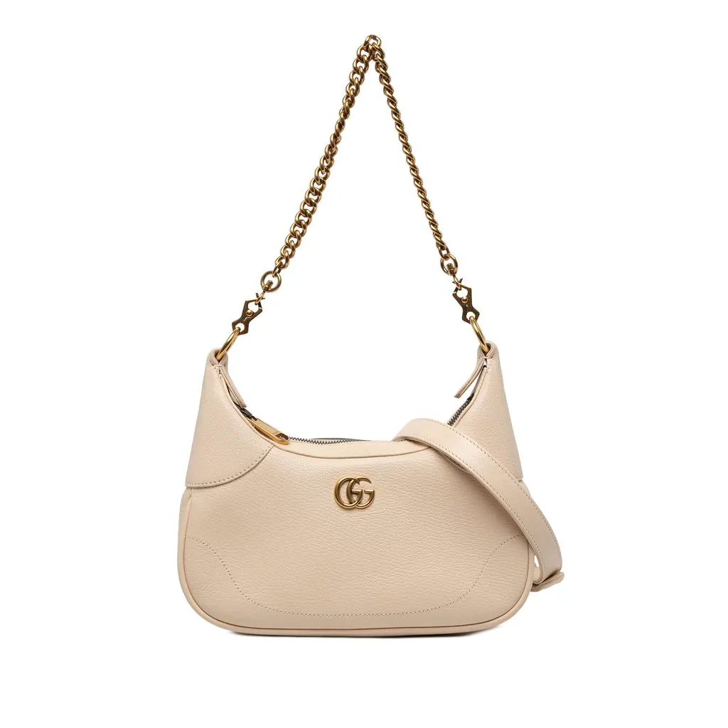 Gucci Small Goatskin Aphrodite Satchel Brown Leather Very good - Front View