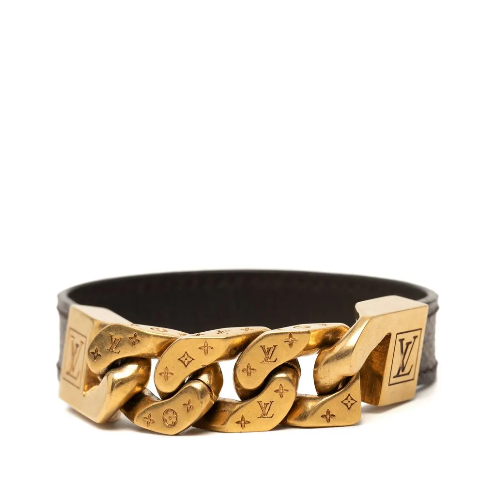 Louis Vuitton Mono Chain Reverso Bracelet Brown Very good - Front View
