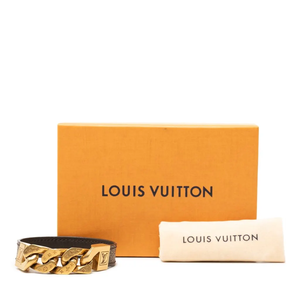 Louis Vuitton Mono Chain Reverso Bracelet Brown Very good - Box View