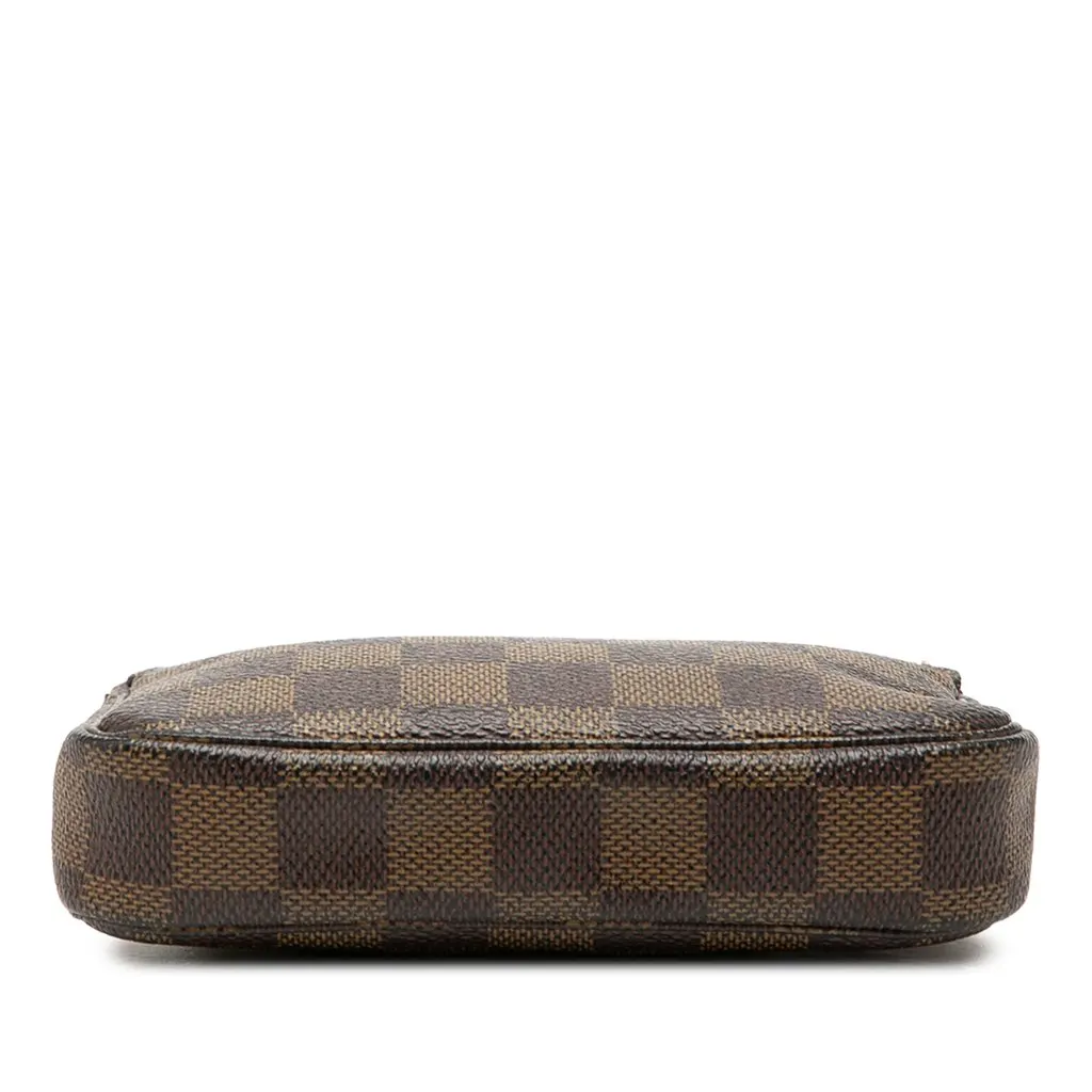 Louis Vuitton Damier Ebene Mini Pochette Accessoires Brown Canvas Good - Inside View
