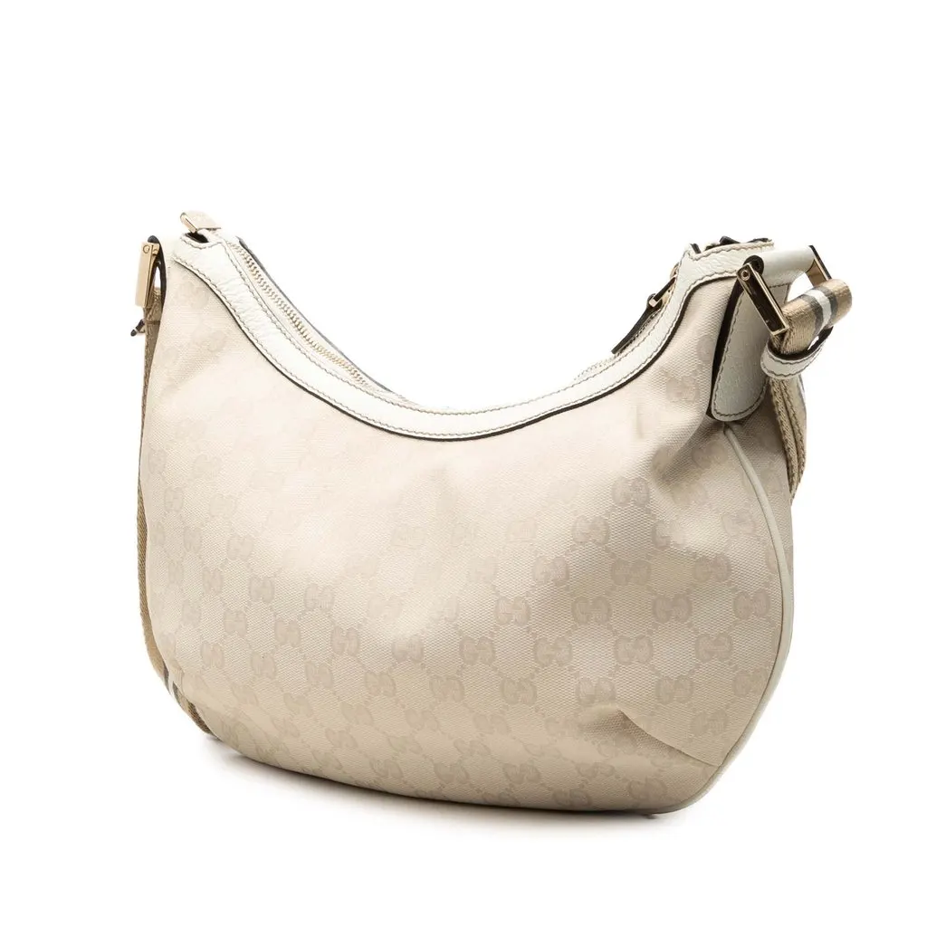 Gucci GG Canvas Web Crossbody Beige Very good - Back View