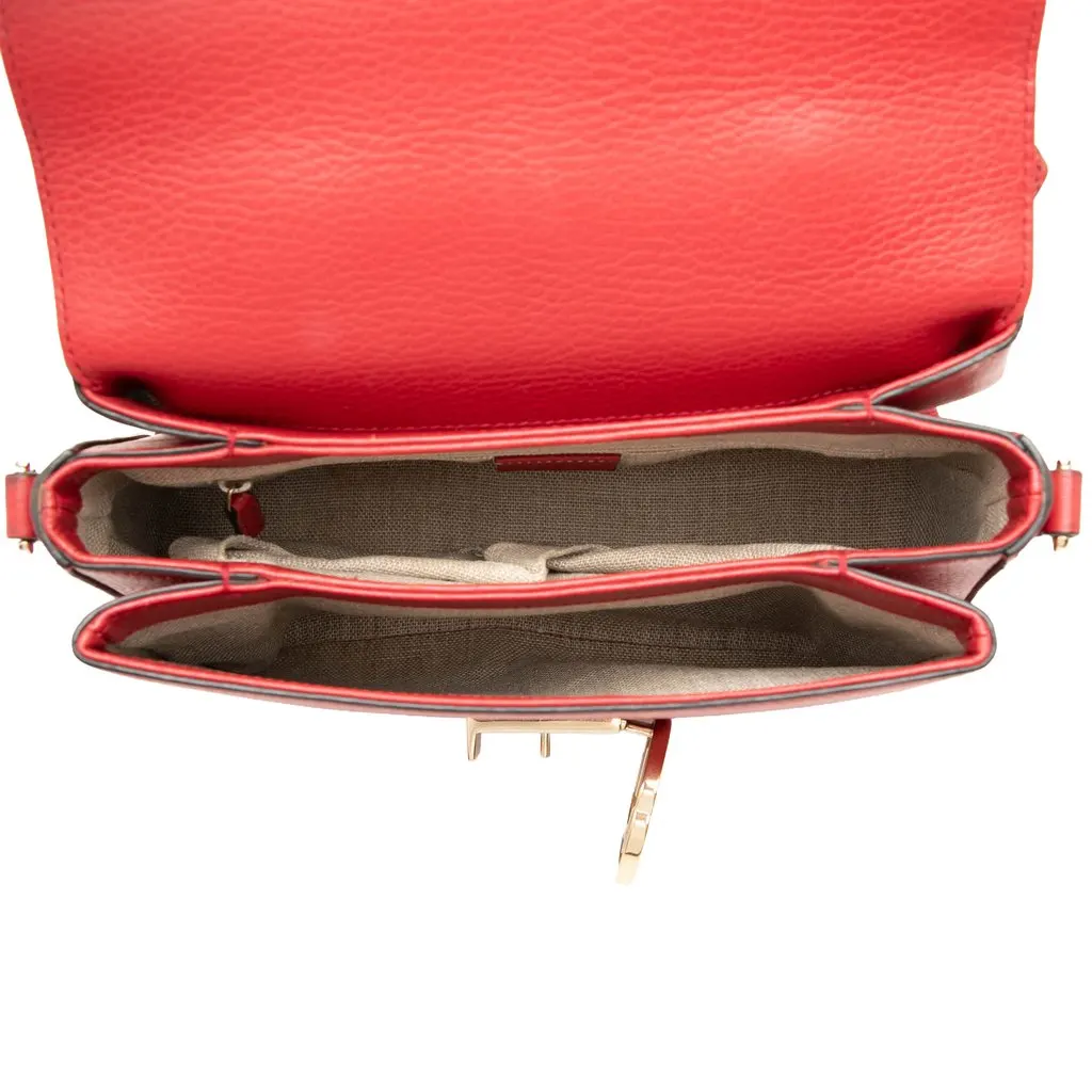 Gucci Small Dollar Calf Interlocking G Satchel Red Leather Very good - Model View