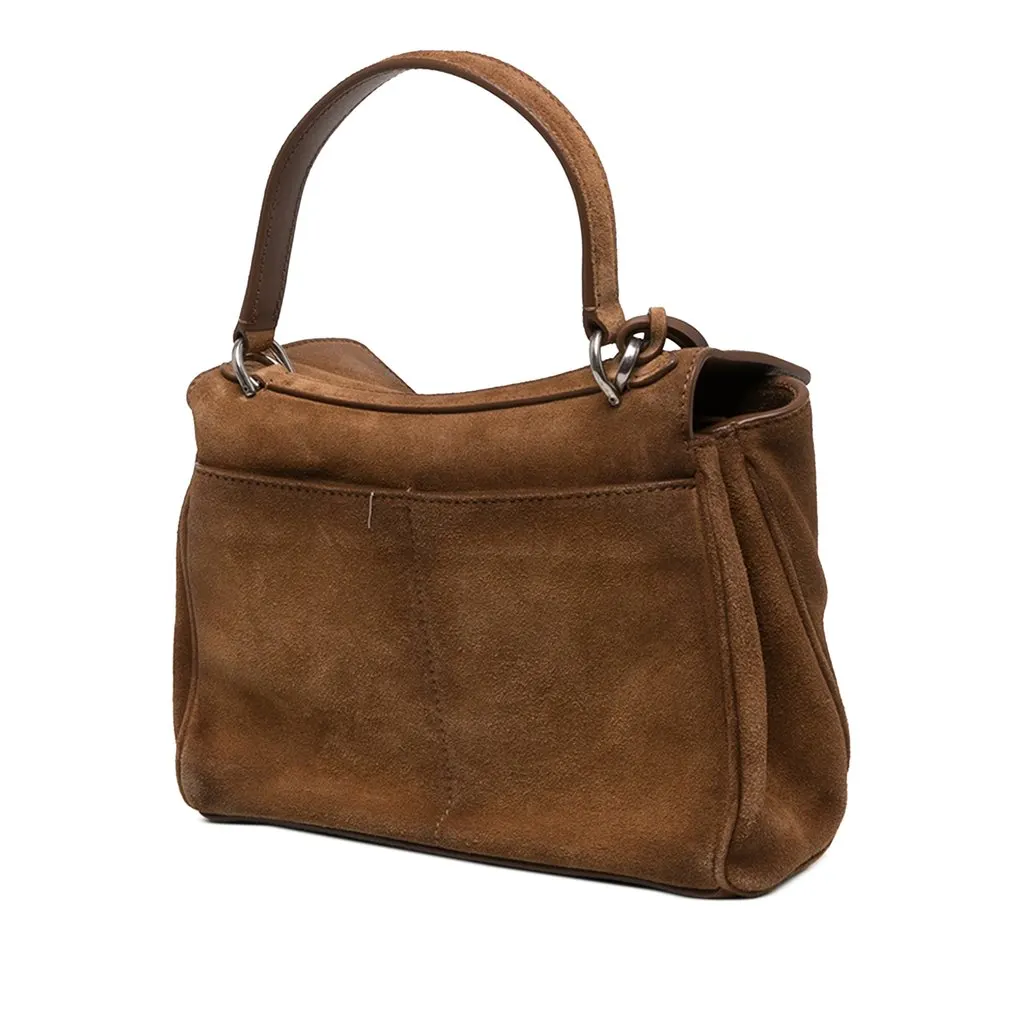 Balenciaga Mini Suede Rodeo Satchel Brown Suede Very good - Back View