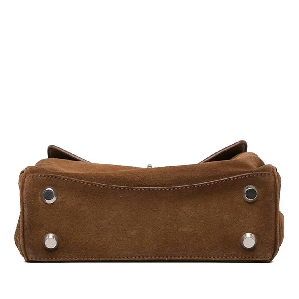 Balenciaga Mini Suede Rodeo Satchel Brown Suede Very good - Inside View