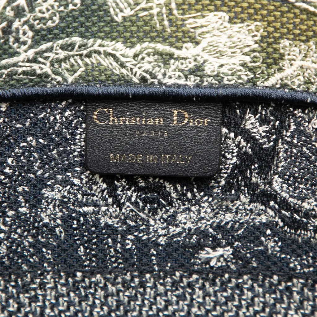 Dior Medium Canvas Embroidered Reverse Dioriviera Toile De Jouy Book Tote Blue Canvas Good - Box View