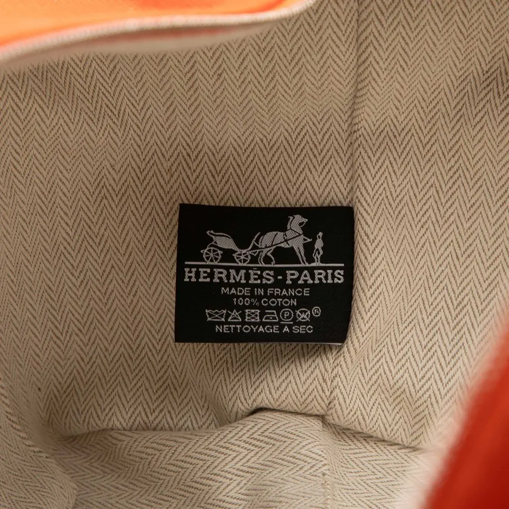 Hermès Large Toile Bride A Brac Case Orange Very good - Box View