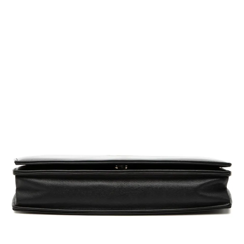 Chanel CC Patent Compact Wallet On Chain Black Leather Very good - Inside View