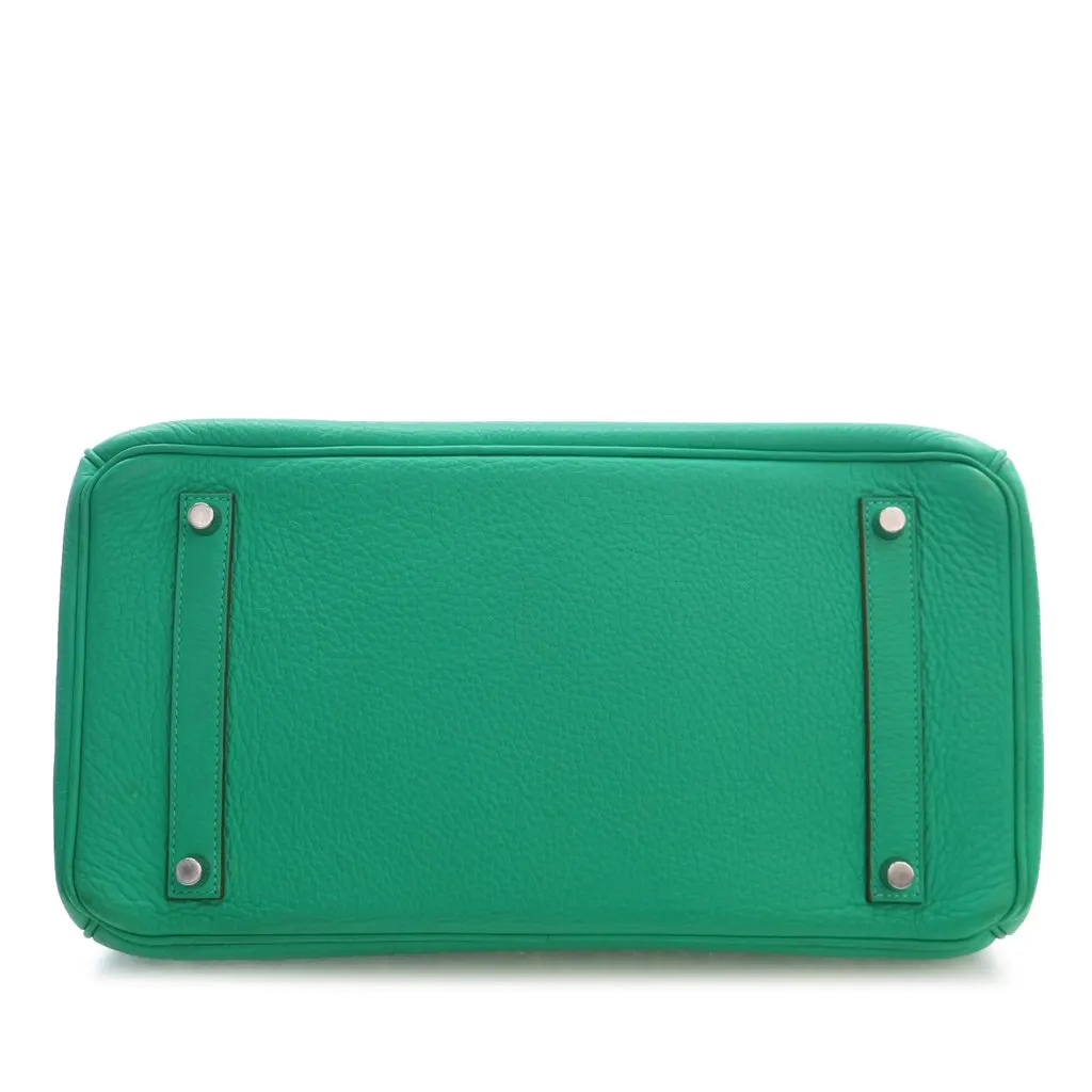 Hermès Clemence Birkin Retourne 35 Green Leather Very good - Inside View