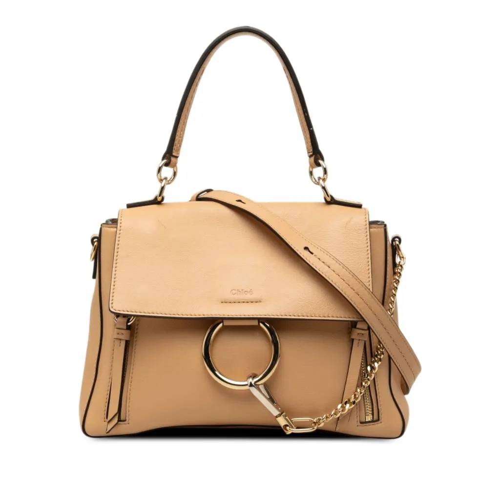 Chloé Small Leather Faye Day Satchel Brown Leather Very good - Front View