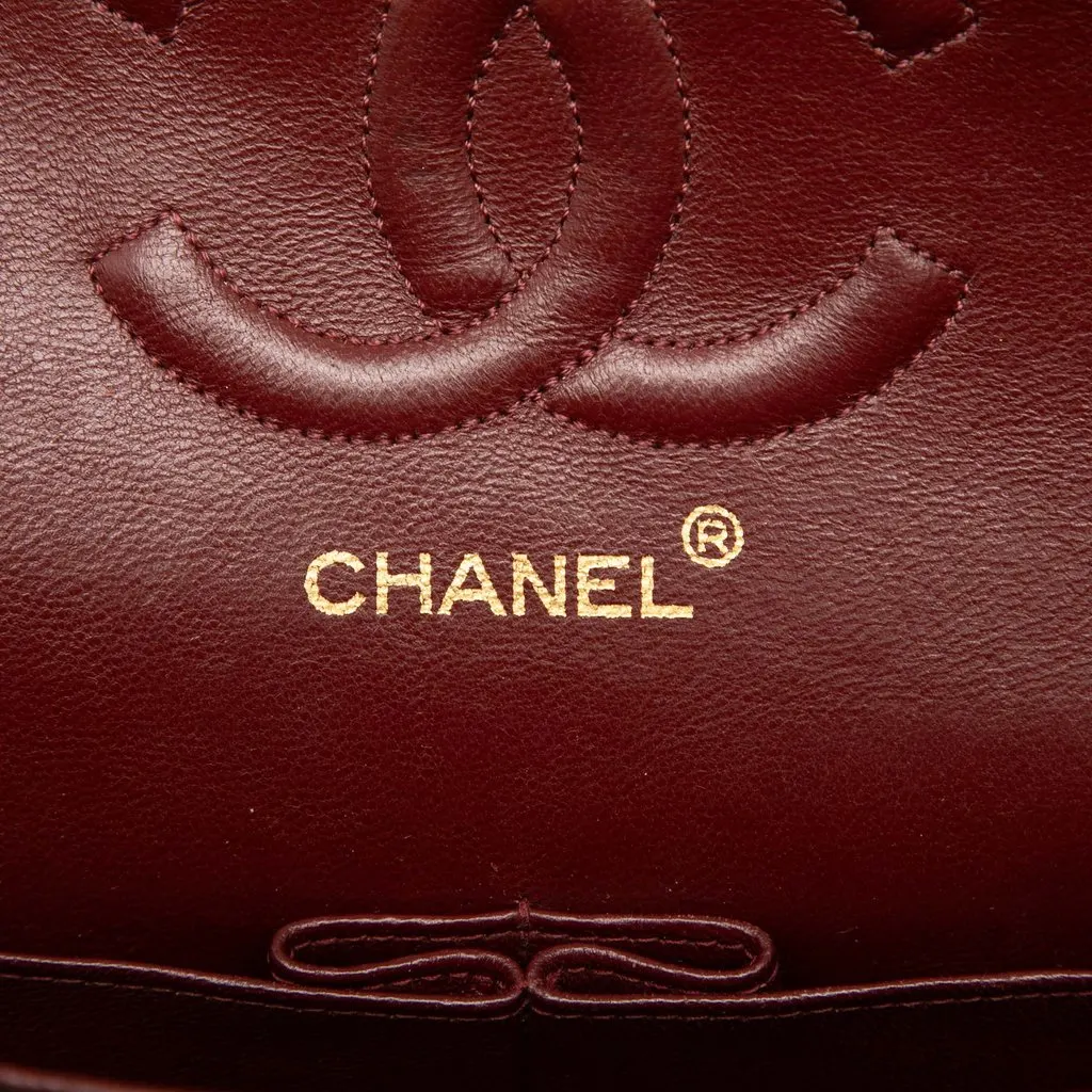 Chanel Medium Classic Lambskin Double Flap Black Leather Good - Box View