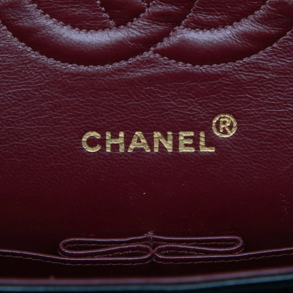 Chanel Medium Classic Lambskin Double Flap Black Leather Good - Box View