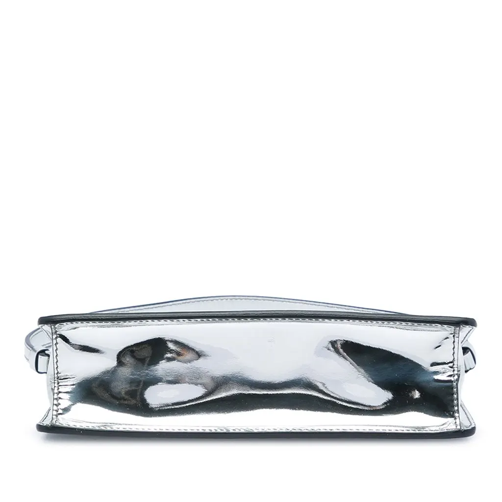 Prada Mini Metallic Spazzolato Tria Shoulder Bag Silver Leather Very good - Inside View
