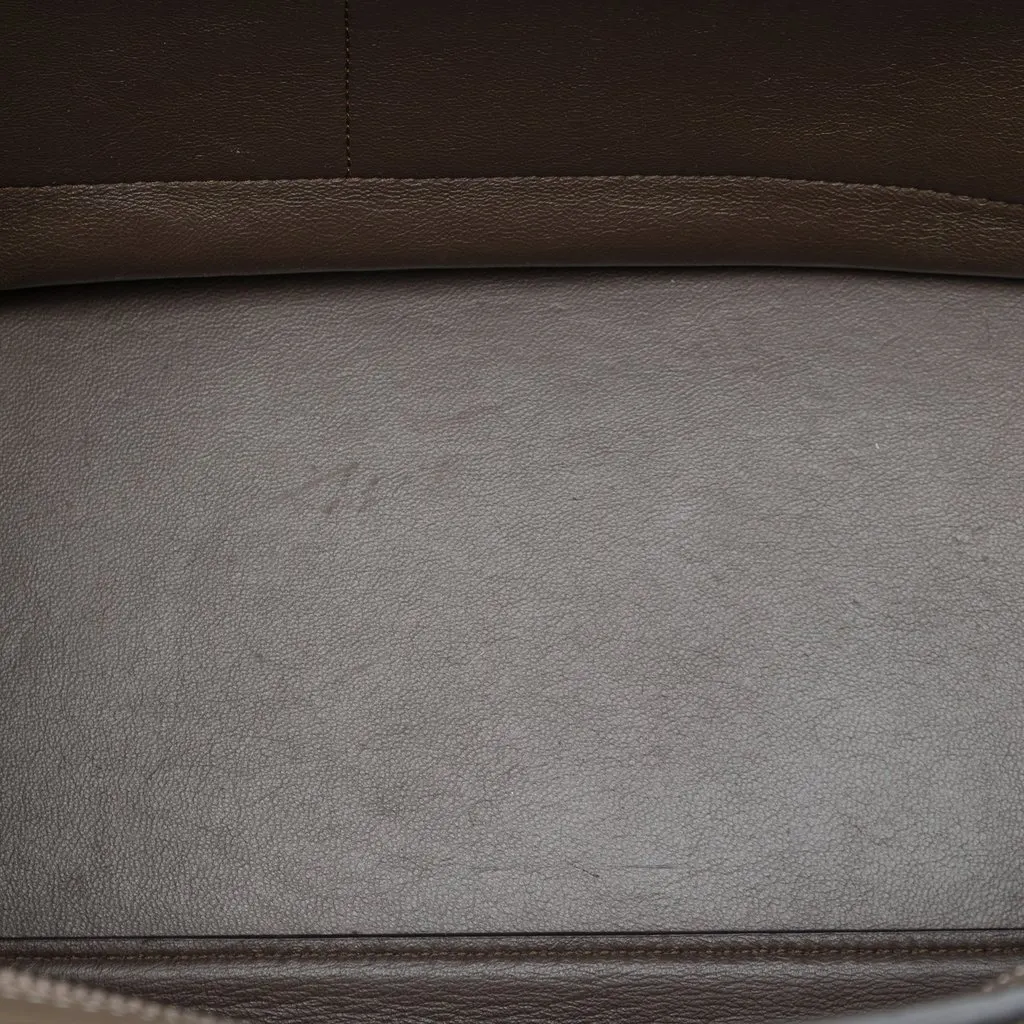 Celine Medium Calfskin and Suede Trapeze Satchel Brown Leather Very good - Model View