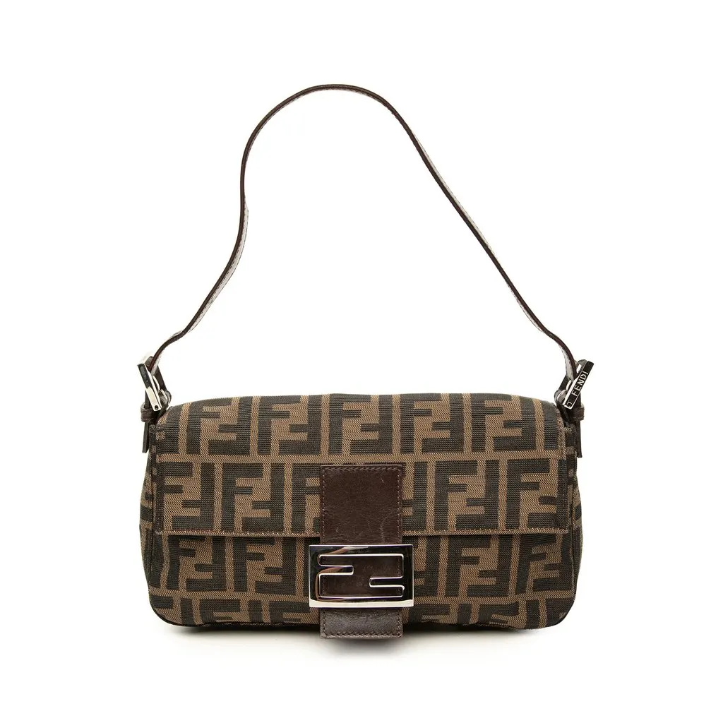 Fendi Zucca Canvas Baguette Brown Canvas Very good - Front View