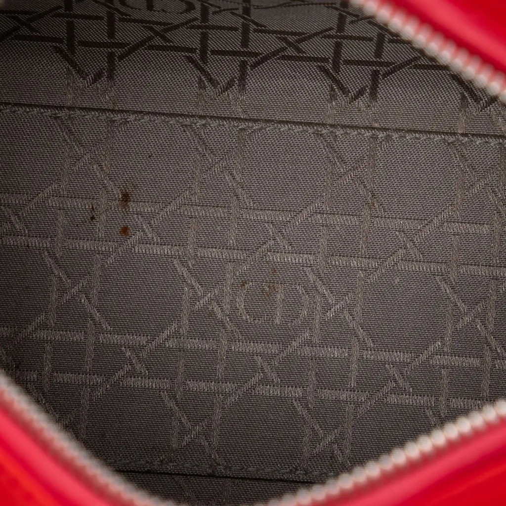 Dior Medium Patent Cannage Lady Dior Red Leather Very good - Model View