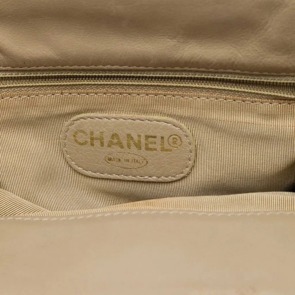 Chanel CC Canvas Wooden Handle Tote Beige Canvas Very good - Box View