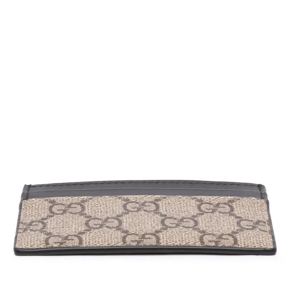 Gucci GG Supreme Card Holder Beige Canvas Never worn - Inside View